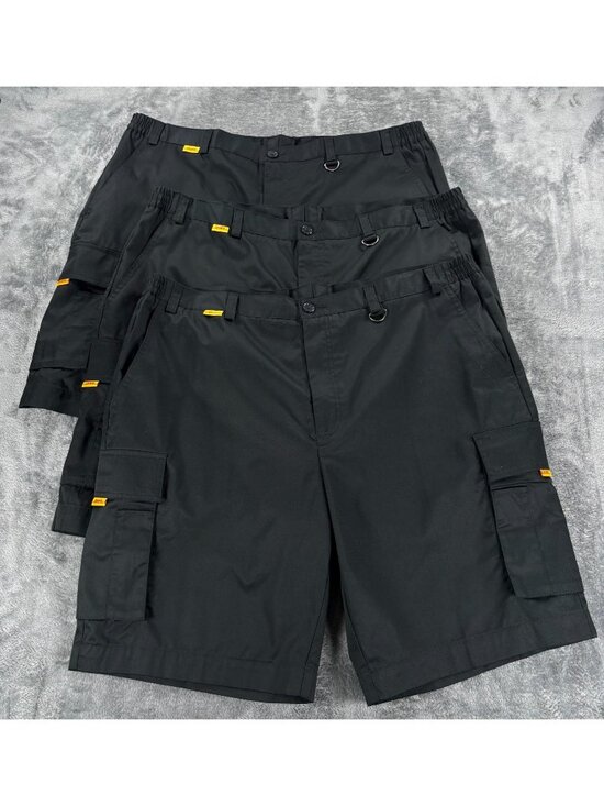 Lot of 3 DHL Designed For Aramark Cargo Work Shorts Mens 42R Black Uniform NWOT